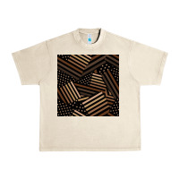 Sandshell melanin american flag seamless pattern Urban Heavy Tee - BundleAndBundleShop