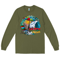 Army Green beach please Long Sleeve Tee - CowhideDigitalArt
