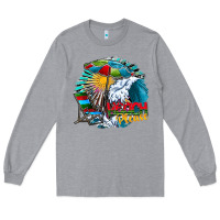 Heather Grey beach please Long Sleeve Tee - CowhideDigitalArt