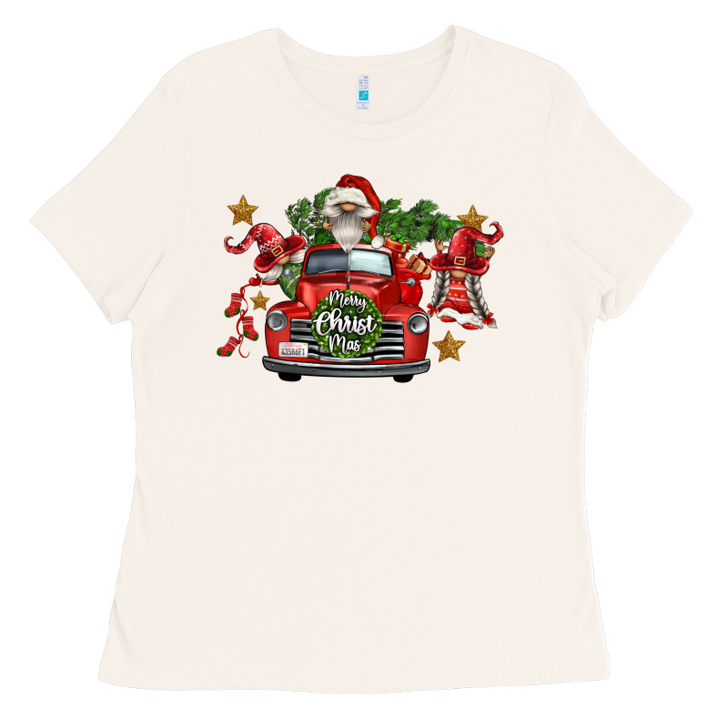 Merry Christmas Truck Gnomies Ladies Tee by FaDigitalArtStudio | Teevron