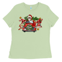 Matcha merry christmas truck gnomies Ladies Tee - FaDigitalArtStudio