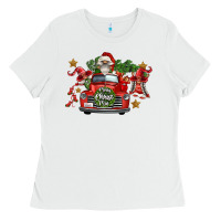 White merry christmas truck gnomies Ladies Tee - FaDigitalArtStudio