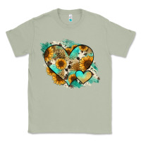Matcha Leopard Sunflower Cowhide Glitter Heart Classic Tee - Jasminsmagicworld