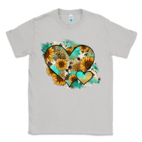 Moon Dust Leopard Sunflower Cowhide Glitter Heart Classic Tee - Jasminsmagicworld