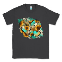 Smoke Leopard Sunflower Cowhide Glitter Heart Classic Tee - Jasminsmagicworld