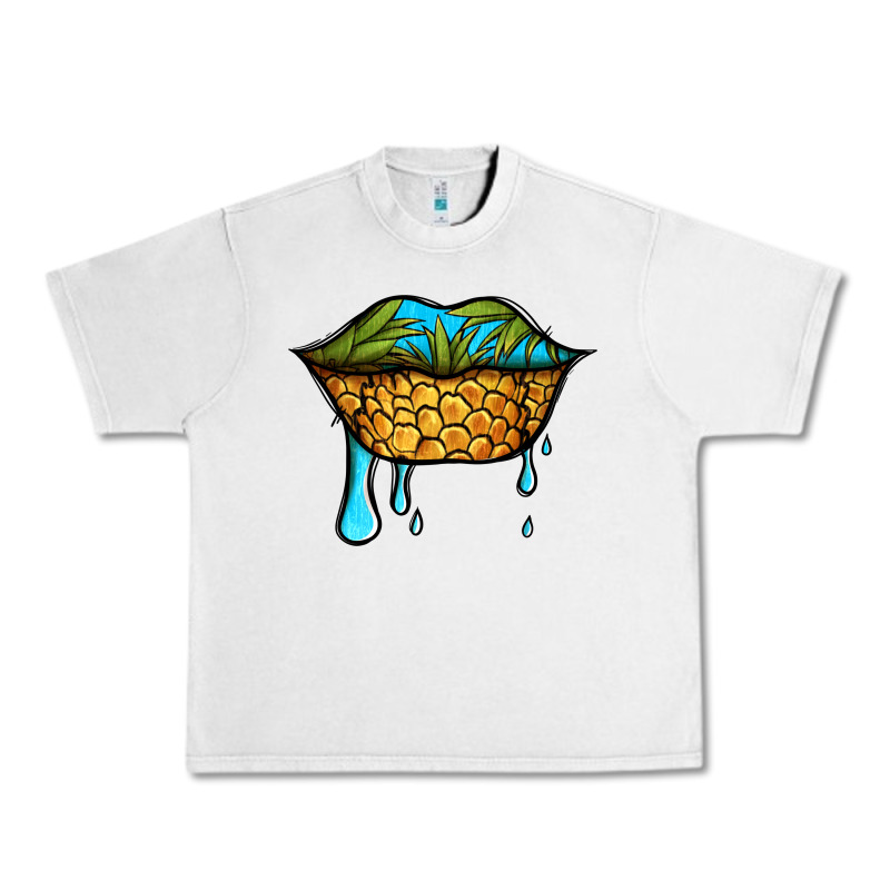 Summer Vibes Pineapple Lips Urban Heavy Tee by Jasminsmagicworld | Teevron