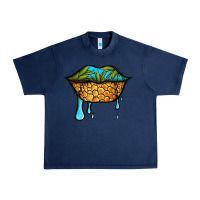 Navy summer vibes pineapple lips Urban Heavy Tee - Jasminsmagicworld