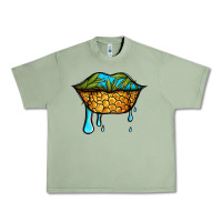 Oil Green summer vibes pineapple lips Urban Heavy Tee - Jasminsmagicworld