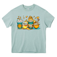 Honey Bee Coffee Cups Heavy Core Tee | Teevron