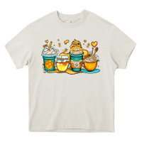 Cream honey bee coffee cups Heavy Core Tee - OliviaCreatesArt