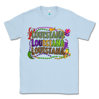Dusty Blue louisiana louisiana louisiana mardi gras Classic Tee - OliviaCreatesArt