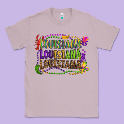 Louisiana Louisiana Louisiana Mardi Gras Classic Tee Designed By Oliviacreatesart