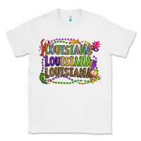 White louisiana louisiana louisiana mardi gras Classic Tee - OliviaCreatesArt