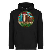 Black Brown Horse Christmas Heavyweight Hoodie - RanaPortraitStore