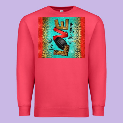 For The Love Of The Game Ice Hockey Premium Sweatshirt Designed By Jasminsmagicworld