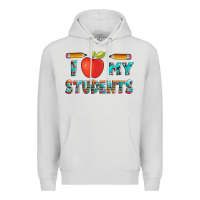 Dove Grey i love my students with pen and Premium Hoodie - Artiststas