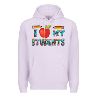 Lilac i love my students with pen and Premium Hoodie - Artiststas
