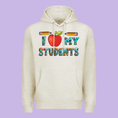 I Love My Students With Pen And Premium Hoodie Designed By Artiststas
