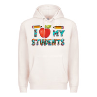 Pale Pink i love my students with pen and Premium Hoodie - Artiststas
