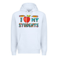 White i love my students with pen and Premium Hoodie - Artiststas