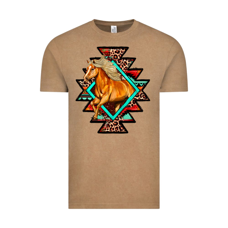 Aztec Symbol With Horse Vintage Tee by FaDigitalArtStudio | Teevron