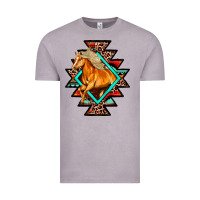 Vintage Zinc Aztec Symbol With Horse Vintage Tee - FaDigitalArtStudio