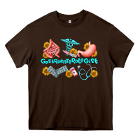Chocolate Brown gastroenterologist olivia Heavy Core Tee - OliviaCreatesArt