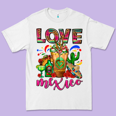 Love Mexico Cold Drink Frappe Premium Tee Designed By Fadigitalartstudio