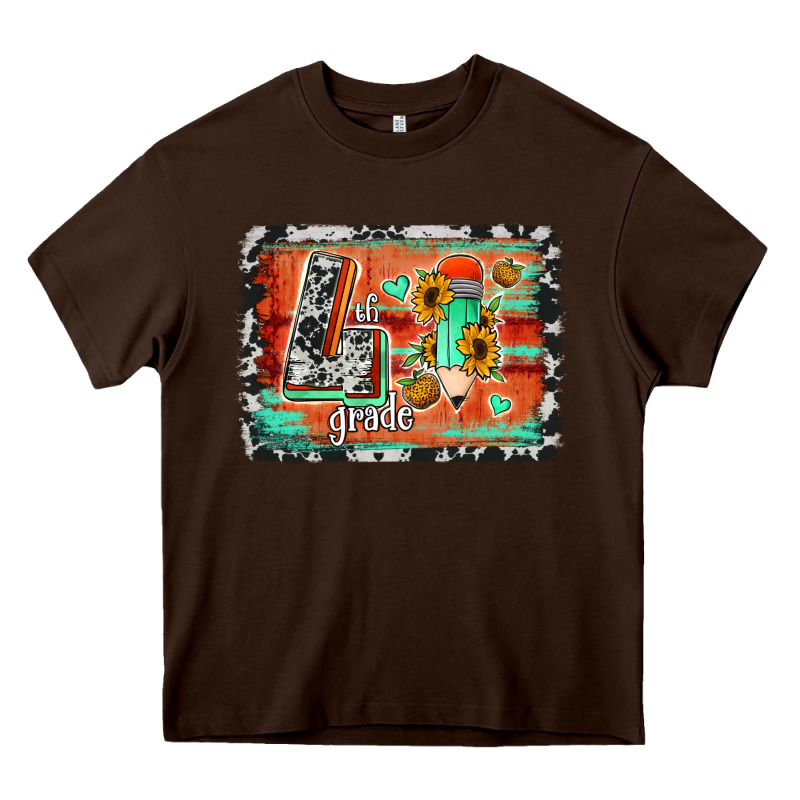 Western Back To School 4th Grade Heavy Core Tee by Jasminsmagicworld | Teevron