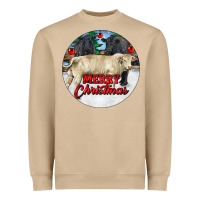 Mushroom Merry Christmas Charolais Bull Heavyweight Sweatshirt - RanaPortraitStore
