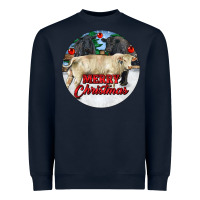 Navy Merry Christmas Charolais Bull Heavyweight Sweatshirt - RanaPortraitStore