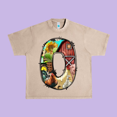 Farm Life Alphabet Lowercase Letters O Urban Heavy Tee Designed By Bundleandbundleshop