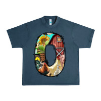 Midnight Navy farm life alphabet lowercase letters o Urban Heavy Tee - BundleAndBundleShop