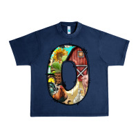 Navy farm life alphabet lowercase letters o Urban Heavy Tee - BundleAndBundleShop