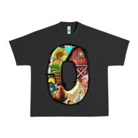 Pigment Black farm life alphabet lowercase letters o Urban Heavy Tee - BundleAndBundleShop