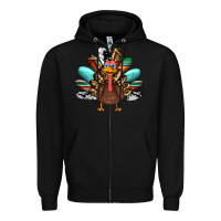 Black thanksgiving turkey Zipper Hoodie - RanaPortraitStore