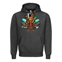 Charcoal Heather thanksgiving turkey Zipper Hoodie - RanaPortraitStore