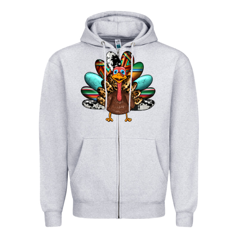 Thanksgiving Turkey Zipper Hoodie by RanaPortraitStore | Teevron