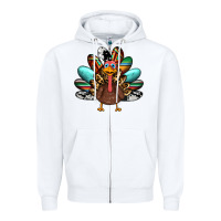 White thanksgiving turkey Zipper Hoodie - RanaPortraitStore