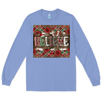 Colony Blue Believe Long Sleeve Tee - CowhideDigitalArt