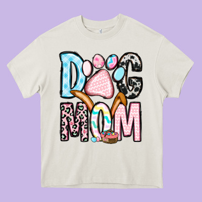 Easter Dog Mom Heavy Core Tee Designed By Oliviacreatesart