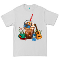 Dove Grey Camping Frappe Coffee Premium Tee - FaDigitalArtStudio