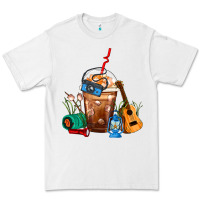 White Camping Frappe Coffee Premium Tee - FaDigitalArtStudio
