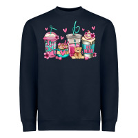 Navy valentines day coffee Heavyweight Sweatshirt - Jasminsmagicworld