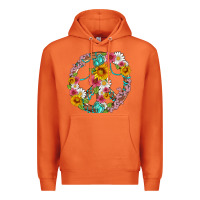 Carrot floral peace sign with gemstone Premium Hoodie - Artiststas