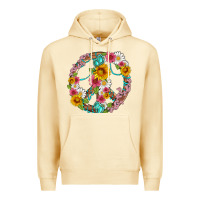 Pina Colada floral peace sign with gemstone Premium Hoodie - Artiststas