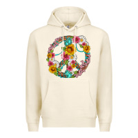 Tofu floral peace sign with gemstone Premium Hoodie - Artiststas