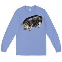 Colony Blue poland china pig Long Sleeve Tee - LillyAllenDesigns