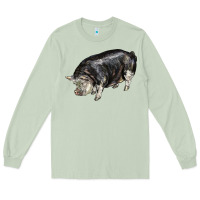 Matcha poland china pig Long Sleeve Tee - LillyAllenDesigns