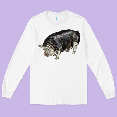 Poland China Pig Long Sleeve Tee Designed By Lillyallendesigns